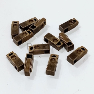 Stoper / Końcówka metalowy /2,3 cm x 9 mm/4mm/ stare złoto