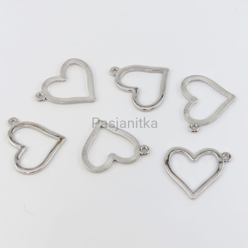 Zawieszka serce 21 x 25 mm srebrny