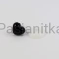 Nos czarne serduszko 15 x 16 mm