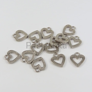 Zawieszka serce 12 mm x 15 mm, srebrny