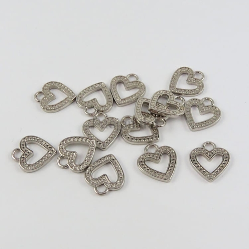 Zawieszka serce 12 mm x 15 mm, srebrny