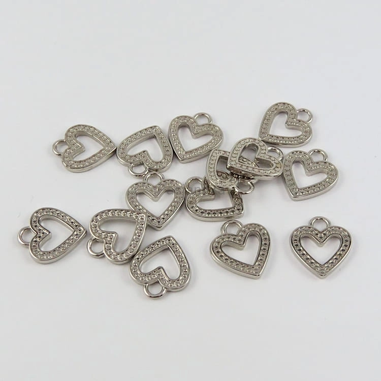 Zawieszka serce 12 mm x 15 mm, srebrny