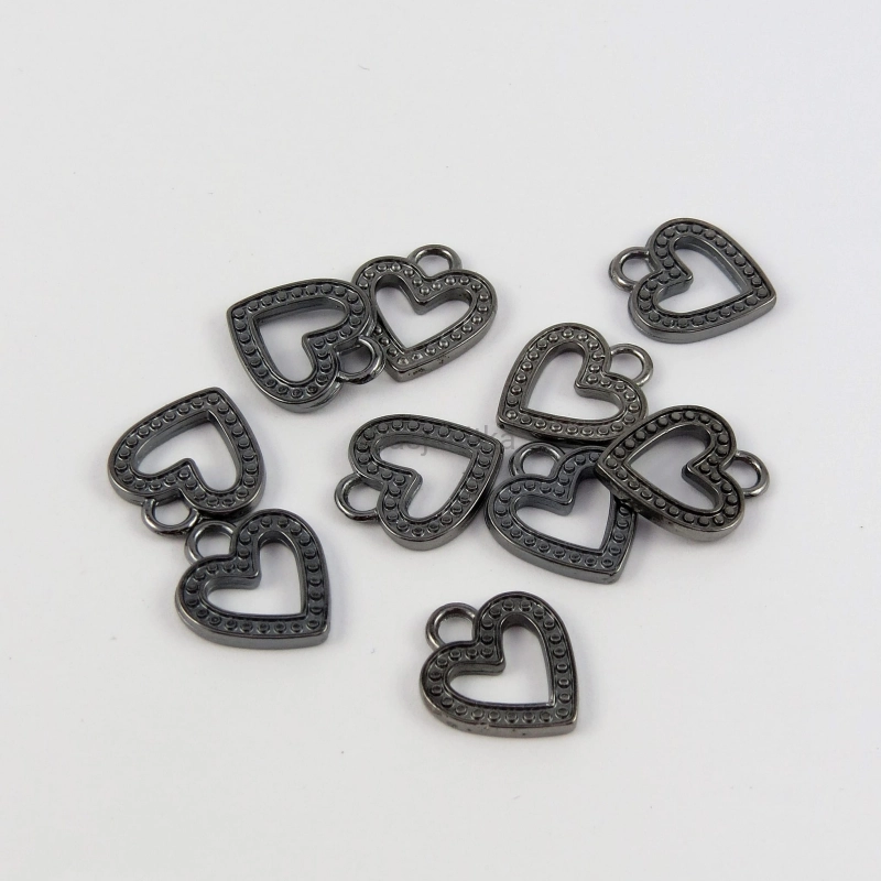 Zawieszka serce 12 mm x 15 mm, czarny