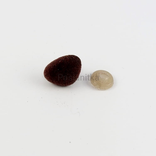 Nos trójkąt aksamitek 15 x 20 mm brązowy