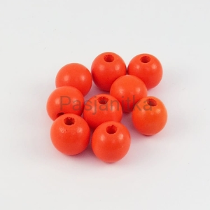 Drewniane koraliki 20 mm pomarańcz