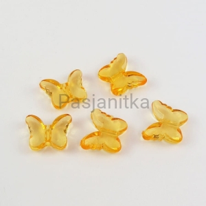 Koraliki plastikowe motyl 15 x 18 mm / pomarańcz 5 szt