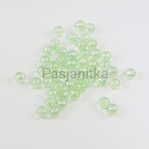 Koraliki plastikowe 6 mm / 10 g / jasny zielony