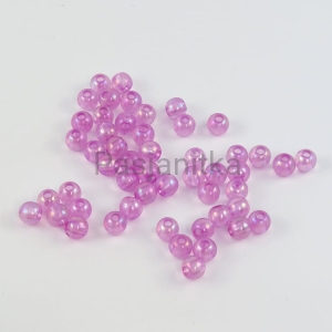 Koraliki plastikowe 6 mm / 10 g / jasny fiolet