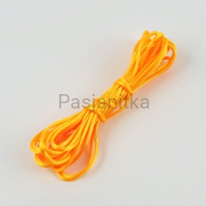 Sznurek satynowy 1 mm / 3 metr / żółty