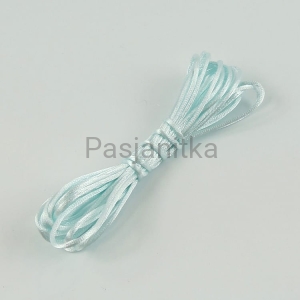 Sznurek satynowy 1 mm / 3 metr / błękit