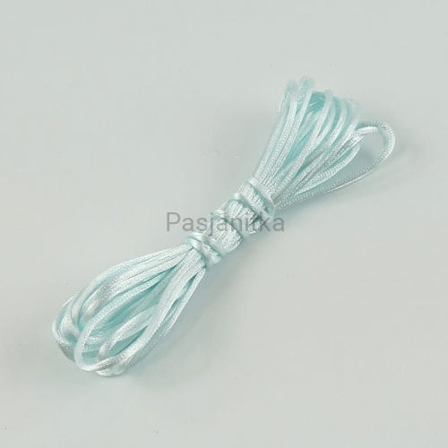 Sznurek satynowy 1 mm / 3 metr / błękit