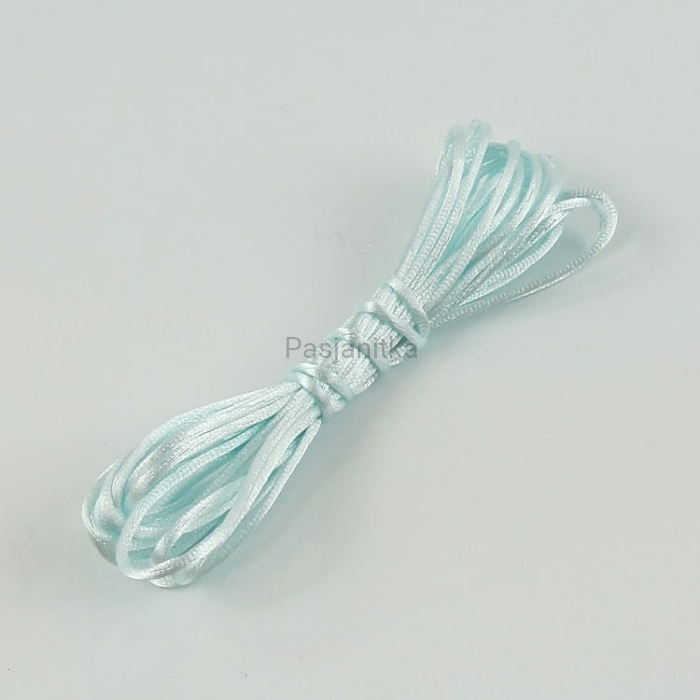 Sznurek satynowy 1 mm / 3 metr / błękit
