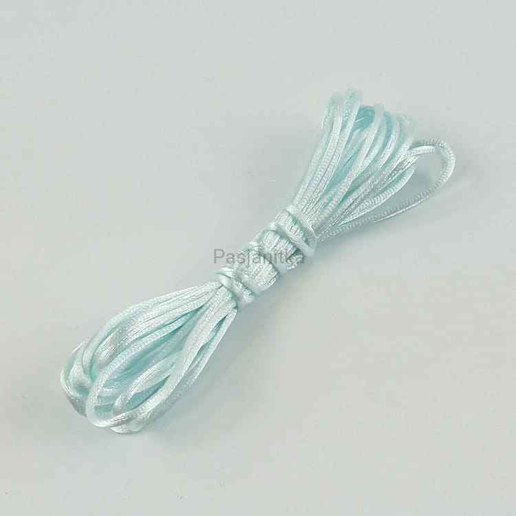 Sznurek satynowy 1 mm / 3 metr / błękit