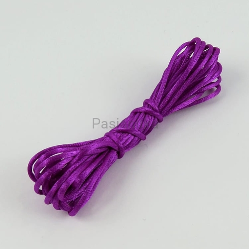 Sznurek satynowy 1 mm / 3 metr / fiolet