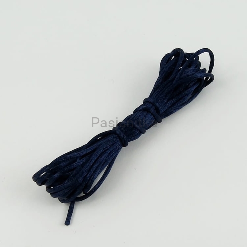Sznurek satynowy 1 mm / 3 metr / granat