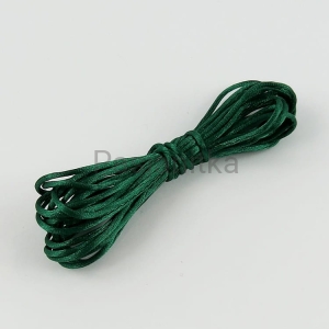 Sznurek satynowy 1 mm / 3 metr / zielony