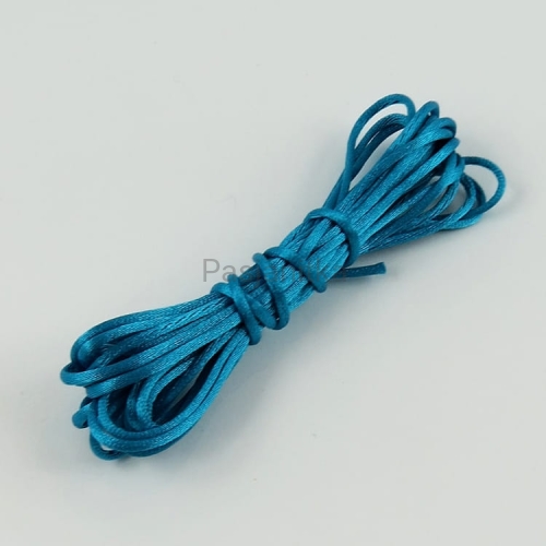 Sznurek satynowy 1 mm / 3 metr / turkus