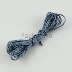 Sznurek satynowy 1 mm / 3 metr / szary