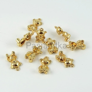 Zawieszka miś 13 x 22 mm / złoty