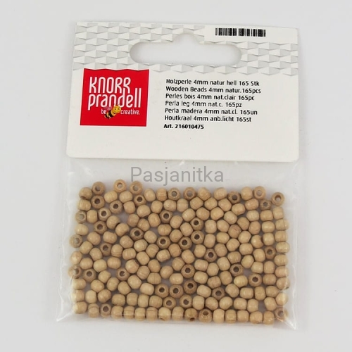 Drewniane koraliki 4 mm / 165 szt / KP