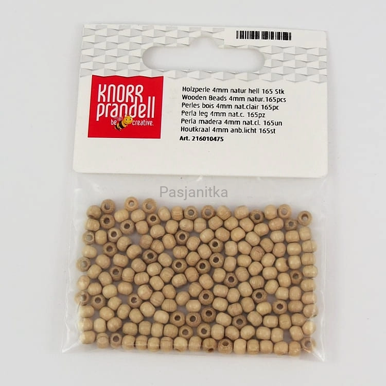 Drewniane koraliki 4 mm / 165 szt / KP