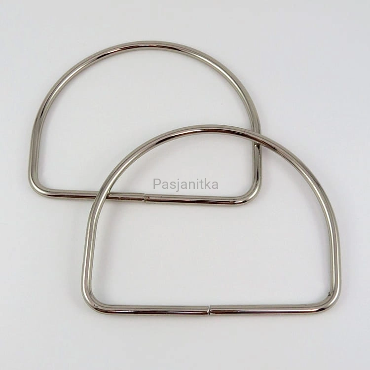 Rączki / półkola metalowe 10,5 x 13,5 cm / srebrny