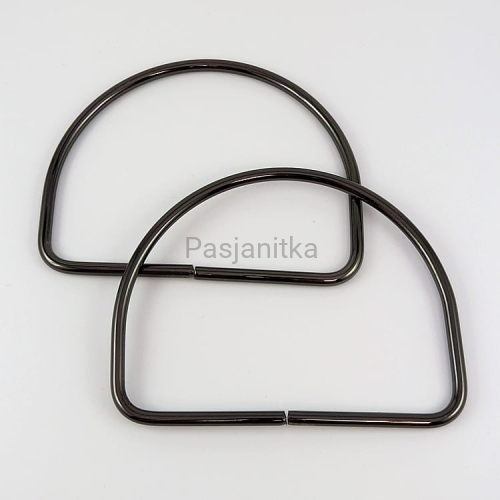 Rączki / półkola metalowe 10,5 x 13,5 cm / czarny