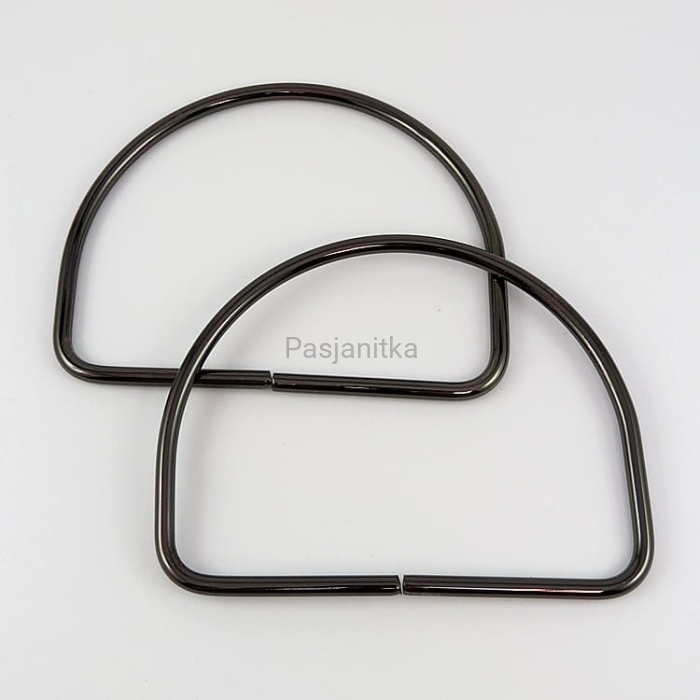 Rączki / półkola metalowe 10,5 x 13,5 cm / czarny