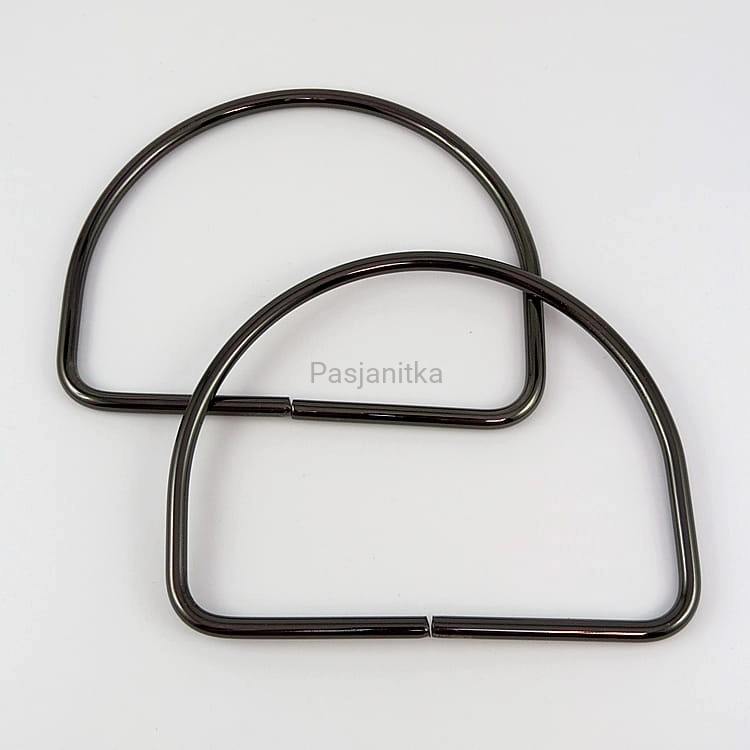 Rączki / półkola metalowe 10,5 x 13,5 cm / czarny