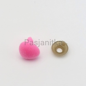 Nos trójkąt aksamitek 14 x 15 mm różowy