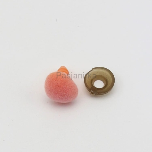 Nos trójkąt aksamitek 11 x 14 mm łosoś