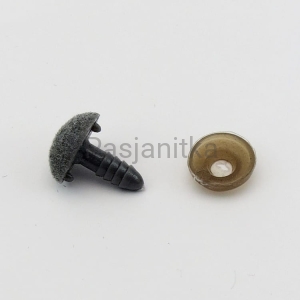 Nos trójkąt aksamitek 11 x 14 mm szary