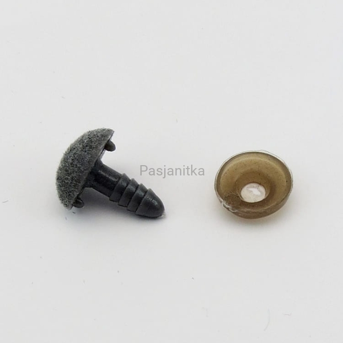 Nos trójkąt aksamitek 11 x 14 mm szary