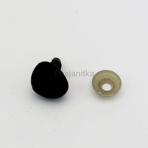 Nos trójkąt aksamitek 14 x 15 mm czarny