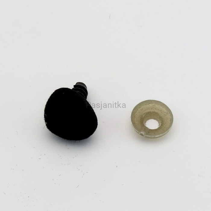 Nos trójkąt aksamitek 14 x 15 mm czarny