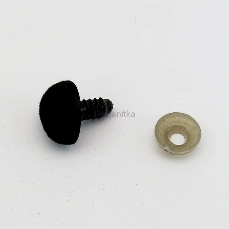 Nos trójkąt aksamitek 14 x 15 mm czarny