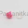 Nos trójkąt aksamitek 10 x 12 mm różowy
