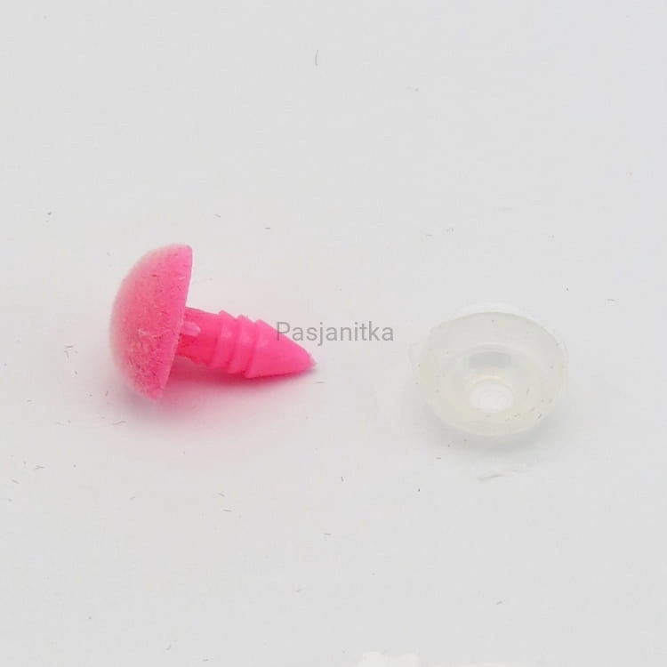 Nos trójkąt aksamitek 10 x 12 mm różowy