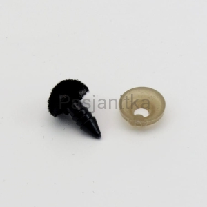 Nos trójkąt aksamitek 10 x 12 mm czarny