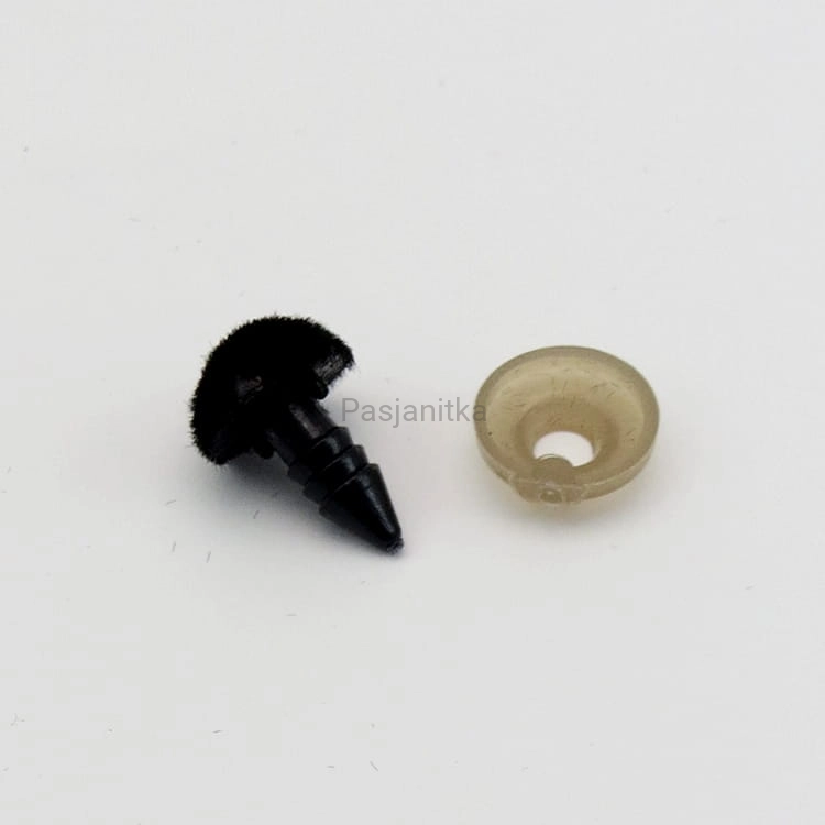 Nos trójkąt aksamitek 10 x 12 mm czarny