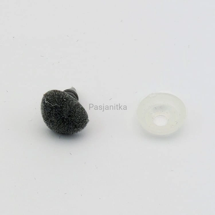Nos trójkąt aksamitek 10 x 12 mm szary