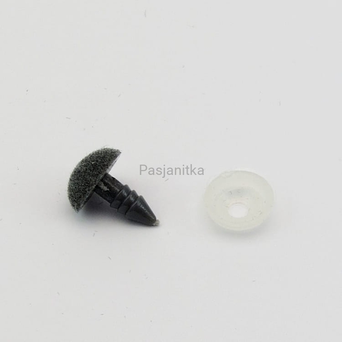 Nos trójkąt aksamitek 10 x 12 mm szary