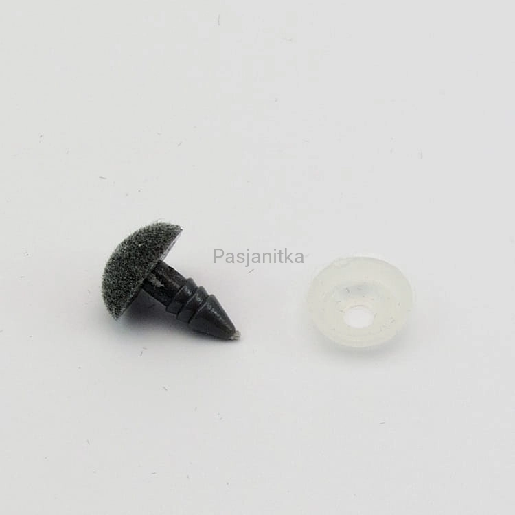 Nos trójkąt aksamitek 10 x 12 mm szary