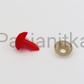 Nos trójkąt aksamitek 10 x 12 mm czerwony