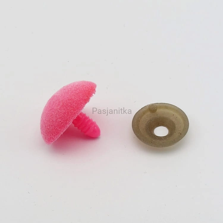 Nos trójkąt aksamitek 20 x 25 mm różowy
