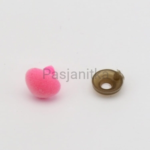Nos trójkąt aksamitek 11 x 14 mm różowy