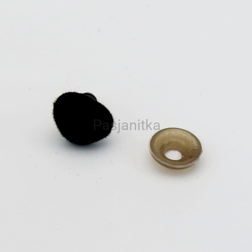 Nos trójkąt aksamitek 11 x 14 mm czarny