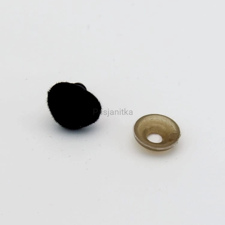 Nos trójkąt aksamitek 11 x 14 mm czarny