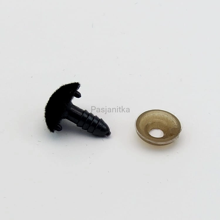 Nos trójkąt aksamitek 11 x 14 mm czarny