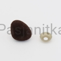 Nos trójkąt aksamitek 20 x 25 mm brązowy